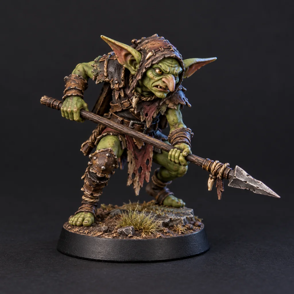 Masaüstü oyunları için oluşturulmuş goblin çarpışmacı minyatürü