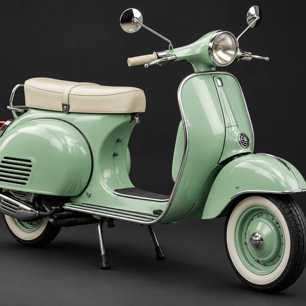 Scooter rétro ricostruito come modello 3D di veicolo